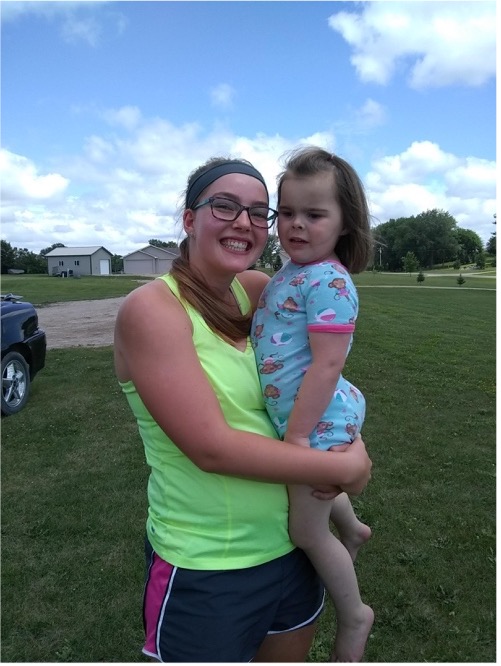 Photo of Elizabeth and her Accra Personal Care Assistant Amy