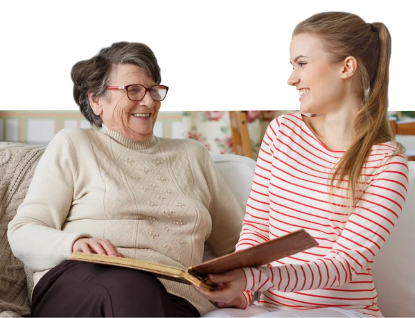 Grandma Laughing With Her Granddaughter