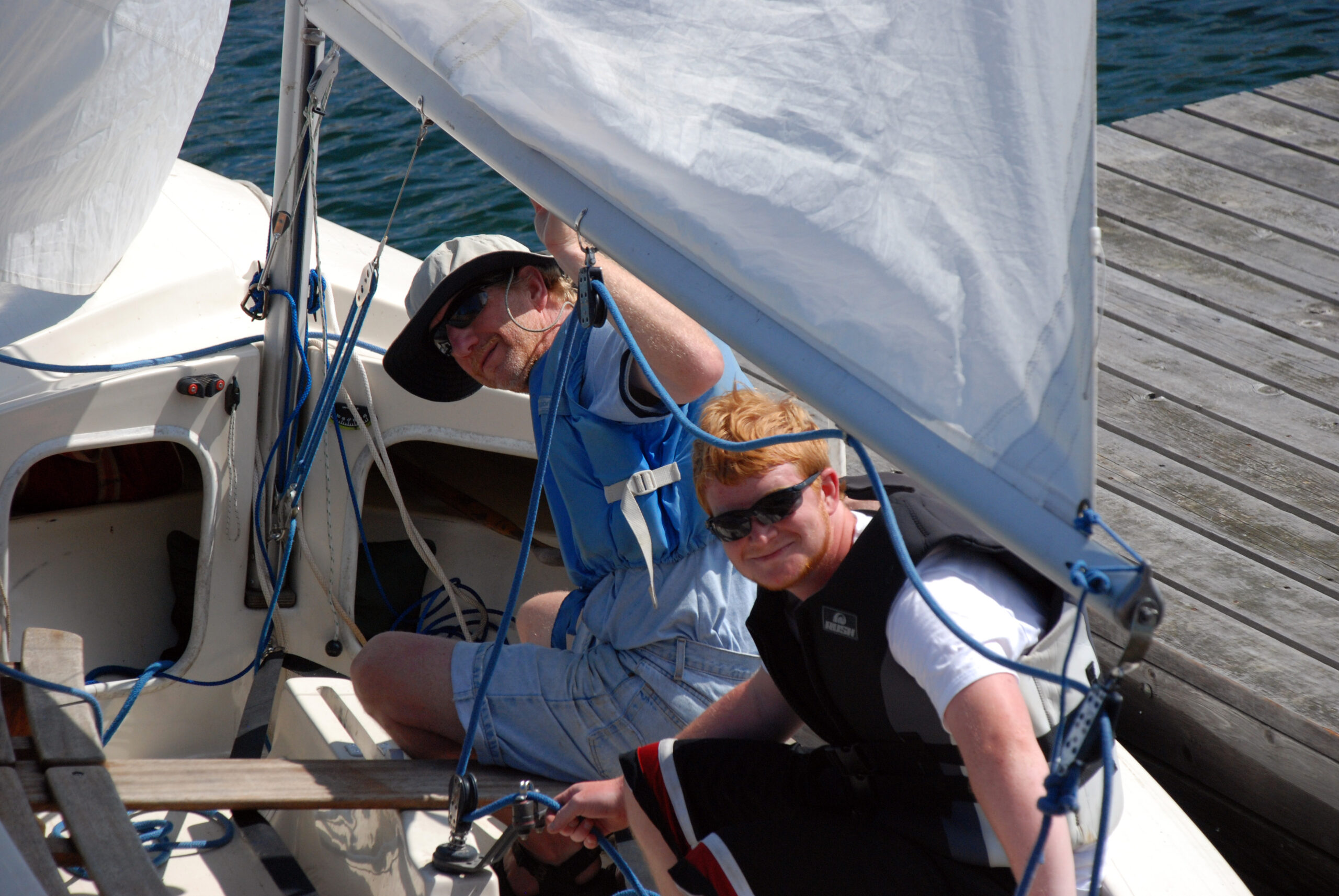 Ryan on a sailboat